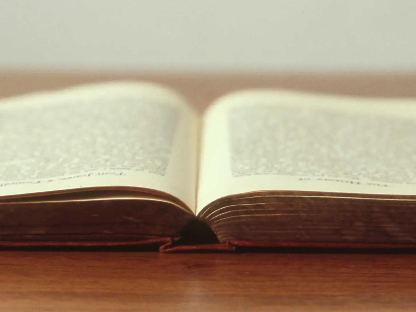 An open hardbound book